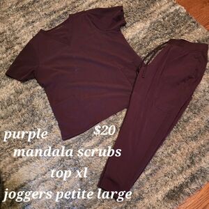 Mandala Women's Purple Scrubs Set